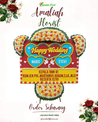 Karangan Papan Bunga Pernikahan di Nagrak